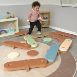 Excellerations® Soft Build n' Play™ Foam Sensory Belly Boards and Discs - 9 boards, 5 discs