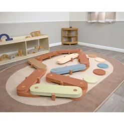 Excellerations® Soft Build n' Play™ Foam Sensory Belly Boards and Discs - 9 boards, 5 discs