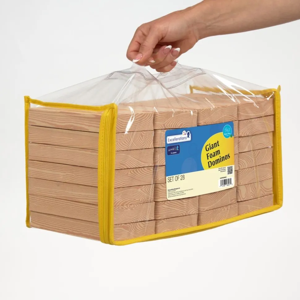 Excellerations® Soft Build n' Play™ Giant 7" Foam Dominoes - Set of 28