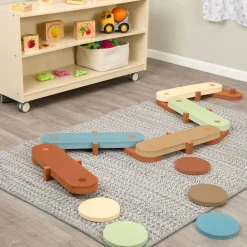 Excellerations® Soft Build n' Play™ Foam Sensory Belly Boards and Discs - set of 5