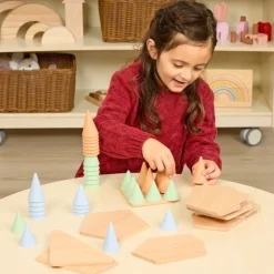 Excellerations® Stackable Wood and Silicone Cones - 48pcs