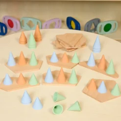 Excellerations® Stackable Wood and Silicone Cones - 48pcs