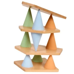 Excellerations® Stackable Wood and Silicone Cones - 48pcs