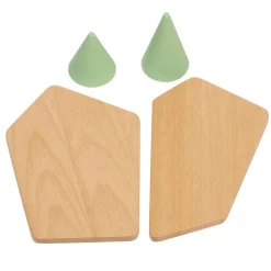 Excellerations® Stackable Wood and Silicone Cones - 48pcs