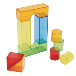 Excellerations® STEM Translucent Light Blocks - Set of 100 in a Bin