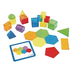 Excellerations® STEM Translucent Shapes set with Activity Cards 71 Pieces
