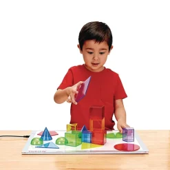 Excellerations® STEM Translucent Shapes set with Activity Cards 71 Pieces