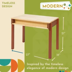 Excellerations® Sustainable Rubberwood Desk (Preschool Height)