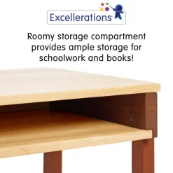 Excellerations® Sustainable Rubberwood Desk (Preschool Height)