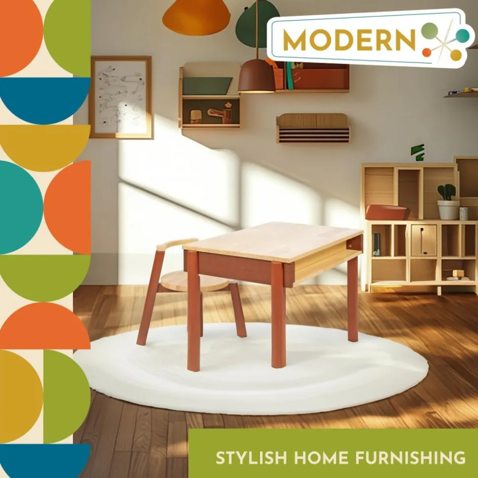 Excellerations® Sustainable Rubberwood Desk (Preschool Height)
