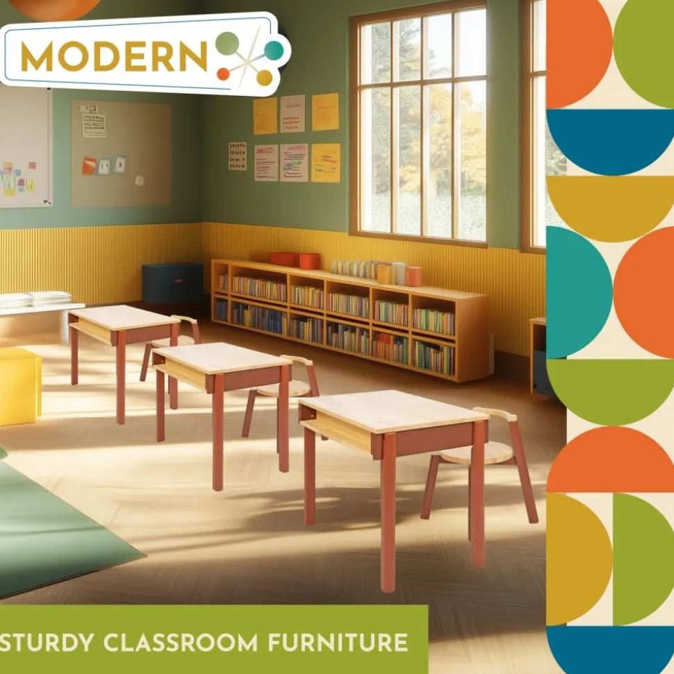 Excellerations® Sustainable Rubberwood Desk (Preschool Height)