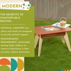 Excellerations® Sustainable Rubberwood Sensory Table with Lid