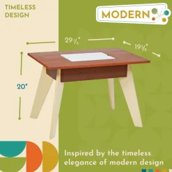Excellerations® Sustainable Rubberwood Sensory Table with Lid
