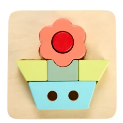 Excellerations® Sustainably Harvested Rubberwood Flower Puzzle