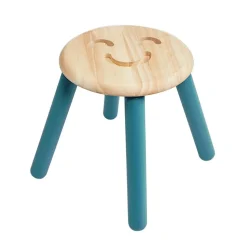 Excellerations® Sustainably Harvested Rubber Wood Emotions Stool - Happy