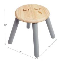 Excellerations® Sustainably Harvested Rubber Wood Emotions Stool - Sad