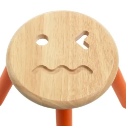 Excellerations® Sustainably Harvested Rubber Wood Emotions Stool - Angry
