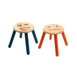 Excellerations® Sustainably Harvested Rubber Wood Emotions Stool - Set of 2 Emotions, Love and Angry