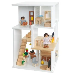 Excellerations® Sustainably Harvested Rubberwood Modern Dollhouse