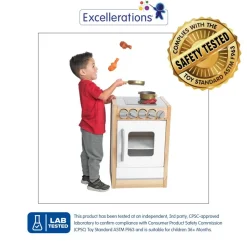 Excellerations® Sustainably Harvested Rubberwood Modern Stove