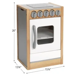 Excellerations® Sustainably Harvested Rubberwood Modern Stove