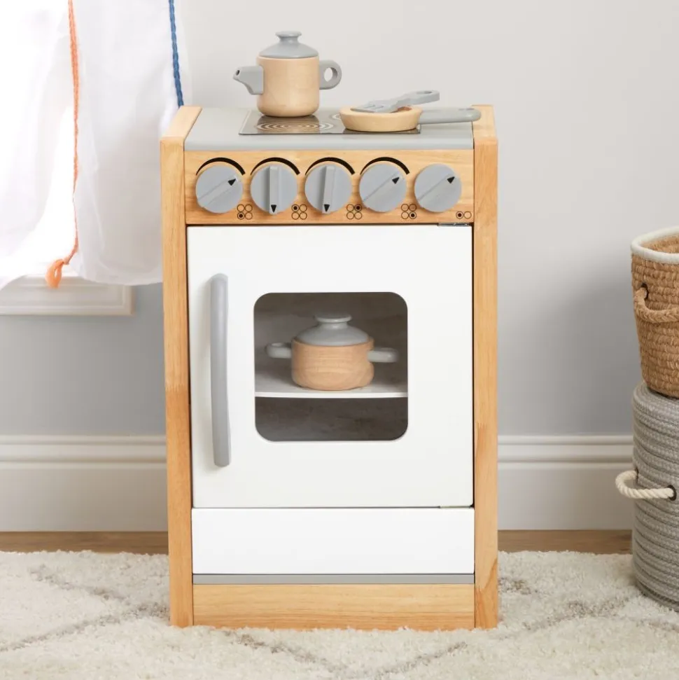 Excellerations® Sustainably Harvested Rubberwood Modern Stove