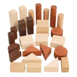 Excellerations® Sustainably Harvested Rubberwood Unit Blocks Tower - 26 Pieces