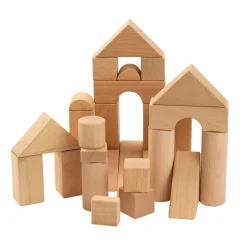 Excellerations® Sustainably Harvested Rubberwood Tabletop Unit Blocks - 110 Piece Set