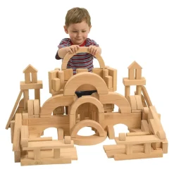 Excellerations® Sustainably Harvested Rubberwood Floor Unit Blocks - Set of 162