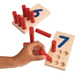 Excellerations® Sustainably Harvested Rubberwood Peg Number Boards