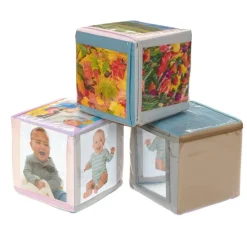 Excellerations® TenderTots™ Calming Photo Cubes w/ Mirror - Set of 3