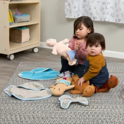 Excellerations® TenderTots™ Calming Plush Baby Dolls With Swaddle Blanket & Diaper - 12 Pieces