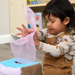 Excellerations® TenderTots™ Calming Plush & Play Tissue Box - 12 Scarves