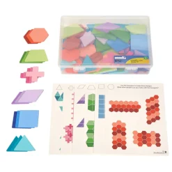 Excellerations® Tessellations Math Activity Set - 114 pieces with Storage