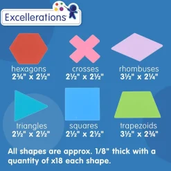 Excellerations® Tessellations Math Activity Set - 114 pieces with Storage