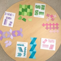 Excellerations® Tessellations Math Activity Set - 114 pieces with Storage