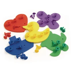 Excellerations® Textured Fun Foam Shapes & Pegs - 55 Pieces