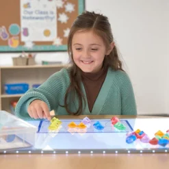 Excellerations®ThinkTotes™ Light Table Math Activity Sets: Food, Fish, & Gems 303pcs