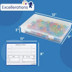 Excellerations®ThinkTotes™ Light Table Math Activity Sets: Food, Fish, & Gems 303pcs