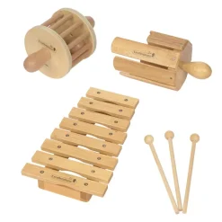 Excellerations® Toddler Musical Instrument Set - 3-Piece Wooden Music Set