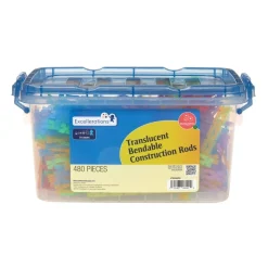 Excellerations® Translucent Bendable Construction Rods - 480 Pieces