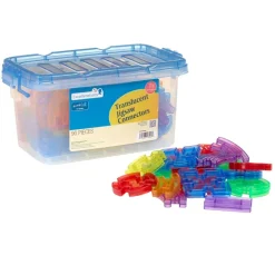 Excellerations® Translucent Jigsaw Connectors - 90 Pieces