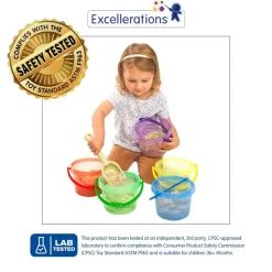 Excellerations® Translucent Buckets - Set of 6