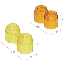 Excellerations® Translucent Rainbow Octagon Stackers - Set of 60