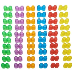 Excellerations® Translucent Rainbow Octagon Stackers - Set of 60