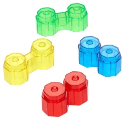 Excellerations® Translucent Rainbow Octagon Stackers - Set of 60
