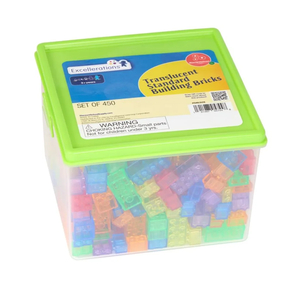 Excellerations® Translucent Standard Building Bricks - Set of 450