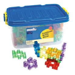 Excellerations® Translucent Waffle Blocks - 72 Pieces