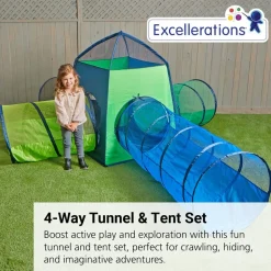 Excellerations® 4 Way Tunnel and Tent Set