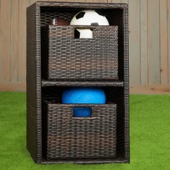 Excellerations® Wicker Shelf with Two Small Baskets